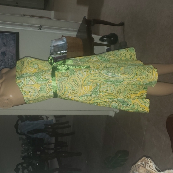 NWT Spense 6 Paisley strapless fit & flare midi with optional straps - Picture 9 of 10